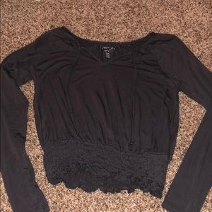 Long sleeve cropped shirt